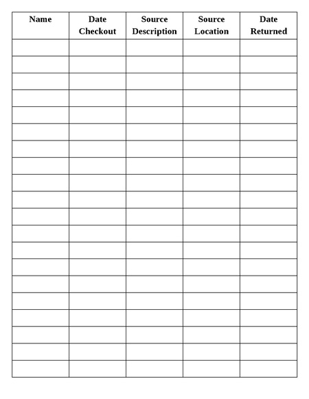 Source Sign Out Sheet - FSU Fox's Lab Wiki