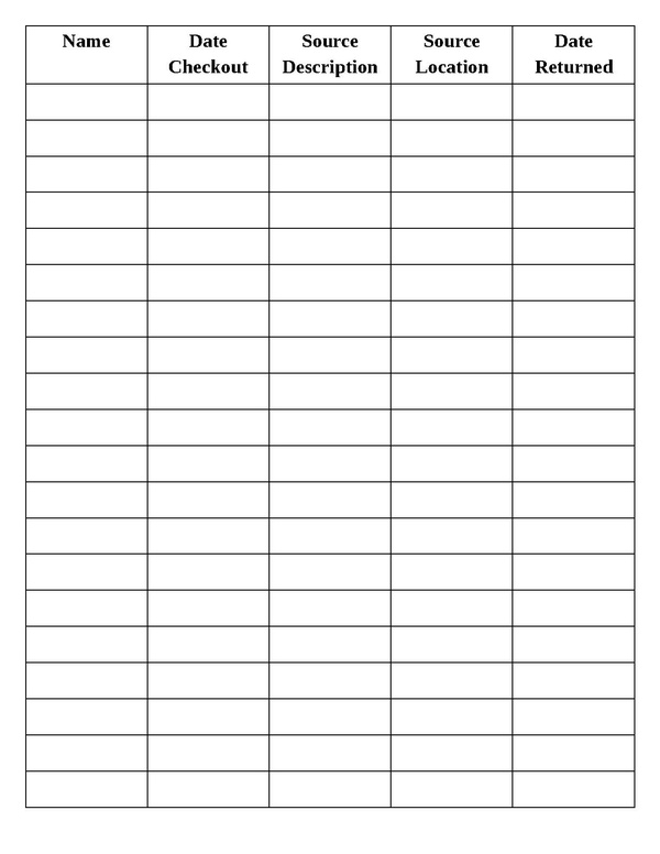 Source Sign Out Sheet - FSU Fox's Lab Wiki